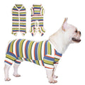 TONY HOBY Dog Pajamas Dog Jumpsuit Colorful Dog Shirt Dog Surgery Recovery Suit for Small Medium Dog (Blue&White Boy M)