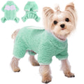 Warm Fleece Pajamas for Small Dogs & Cats – Green