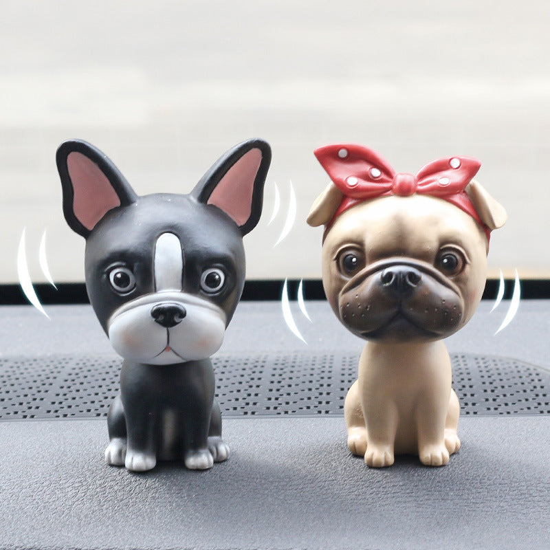 Luxury Car Bobblehead Dog Figure - Original Car Decor